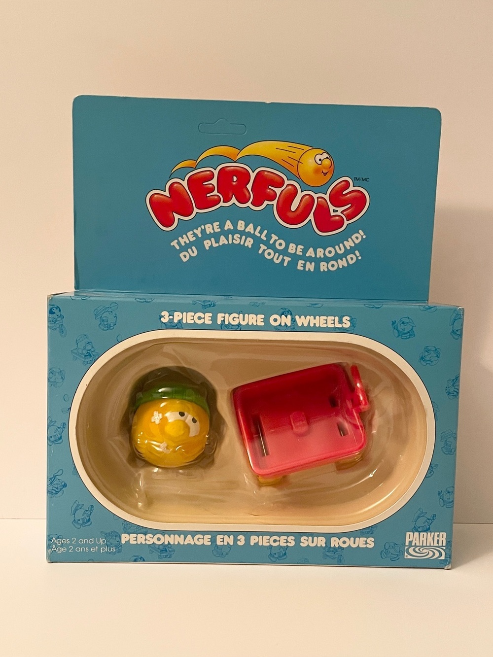 VTG 1985 Parker Bros Nerfuls Frankie w/ Wagon Incomplete Missing Body In Boxβ